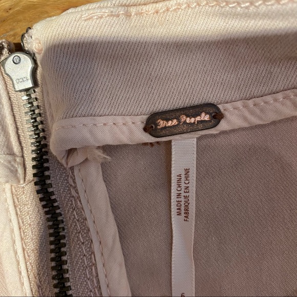 Free People Modern Femme Denim Mini Skirt in Tan Camel size 6 - Picture 4 of 10